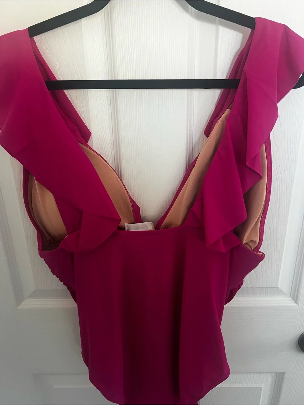 J.‎ Crew Magenta Ruffle One-Piece Swimsuit